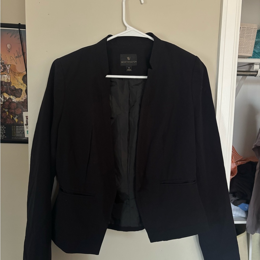 Worthington Elegant Black Blazer Jacket